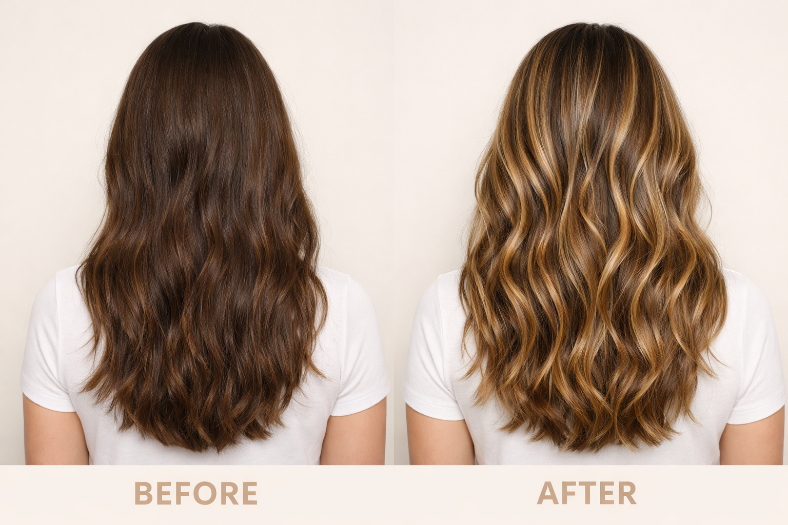 Honey foils, before and after grow-out refresh